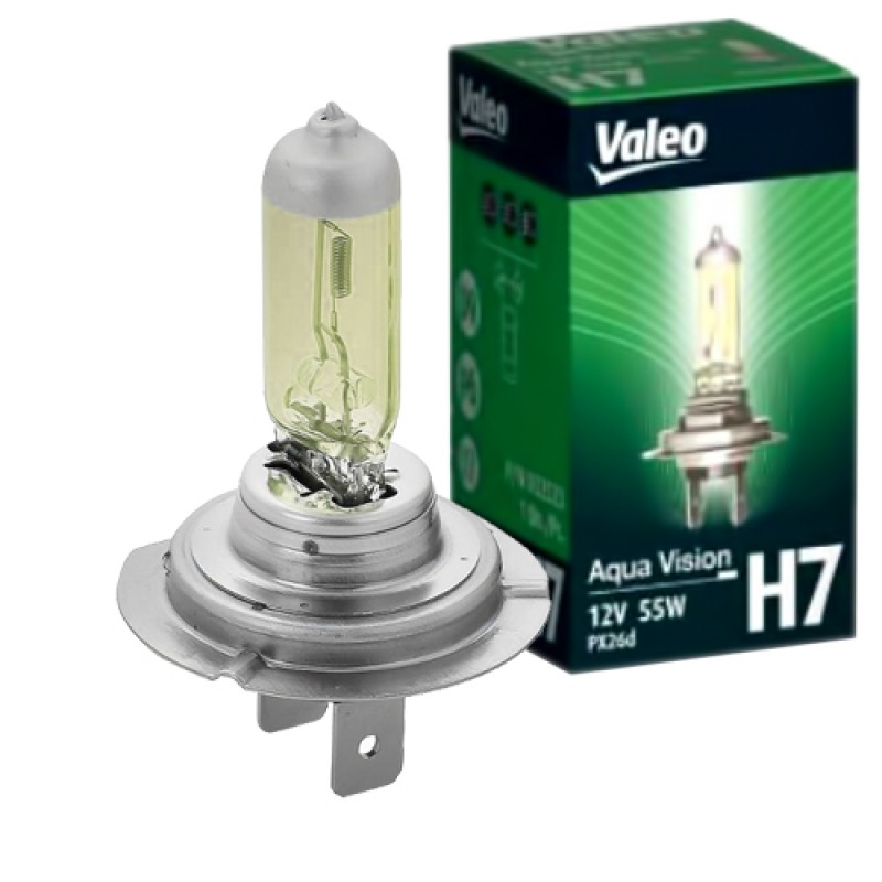 Лампа Н7 12 V 55 Valeo Aqua Vision желтый свет 032523