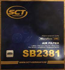 SB2381 SCT Воздушный фильтр SKODA OCTAVIA III. RAPID. YETI; VW GOLF VII. POLO. CADDY IV 1.6 14-