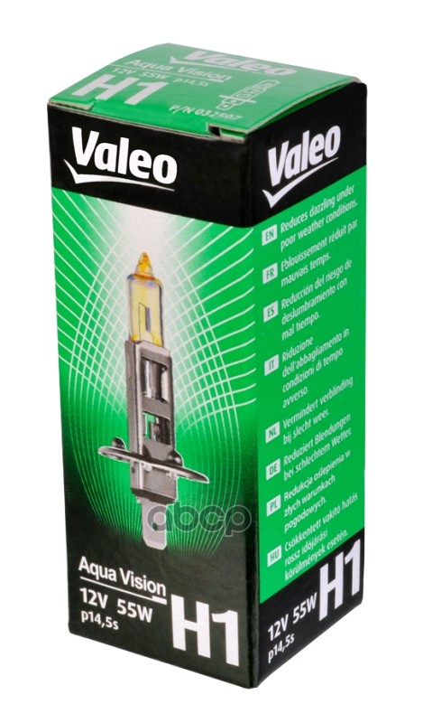 032507 VALEO Лампа Н1 12V 55  Aqua Vision желтый свет
