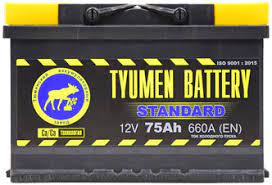 6CT75L1 TYUMEN BATTERY Аккумулятор 6СТ 75Ач ПП Standard (Тюмень) (278х175х190) (Са/Са 660А)